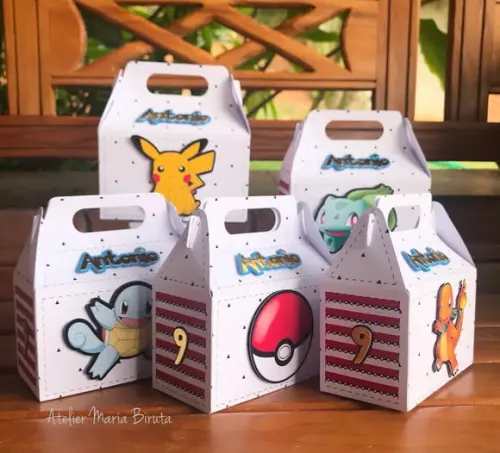 Caixa para Lembrancinha Pokemon