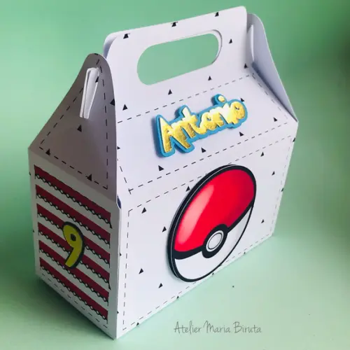 Caixa para Lembrancinha Pokemon