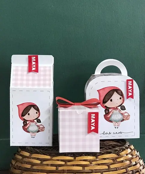 Lembrancinha Chapeuzinho Vermelho Caixinhas Personalizadas