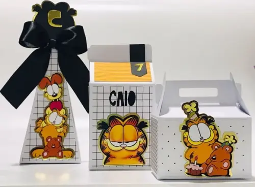 Caixinhas para Lembrancinha Garfield