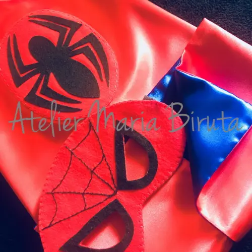 Fantasia Infantil Capa e Máscara Homem Aranha
