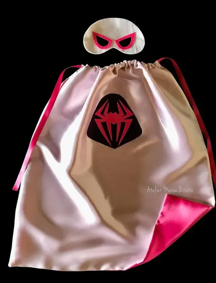 Capa e Máscara Mulher Aranha