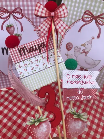 Kit Festa afetiva Morangos e Patinhos