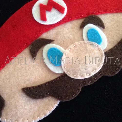 Máscara de Dormir Mário Bros em feltro