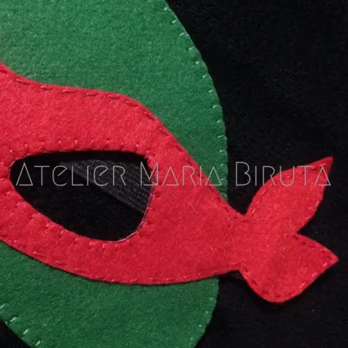 Lembrancinha Máscaras Tartarugas Ninja em feltro