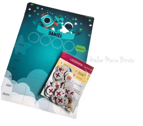 Quadro Magnético de Rotina Infantil Personalizado
