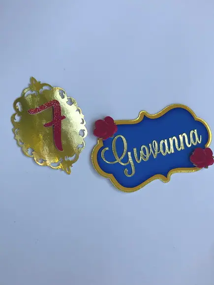 Topo de Bolo a Bela e a Fera