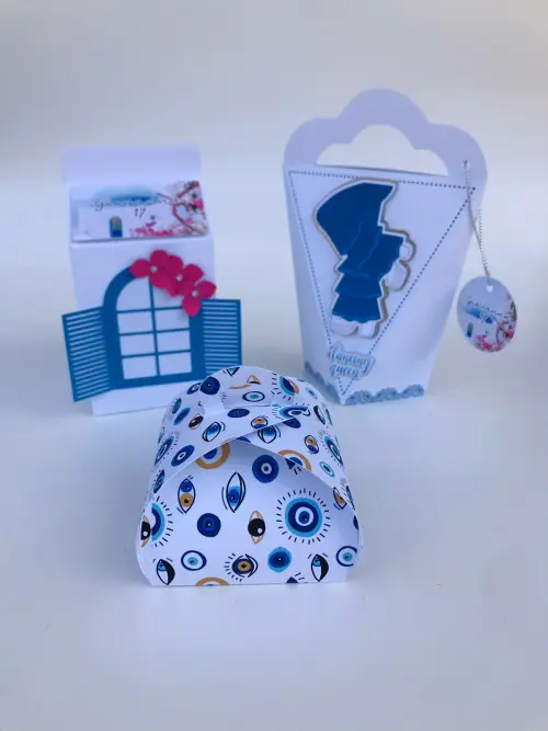 Kit Festa Mamma Mia luxo Topo de bolo + 20 caixinhas personalizad