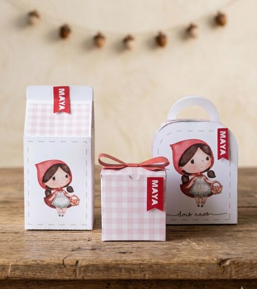 Lembrancinha Chapeuzinho Vermelho Caixinhas Personalizadas