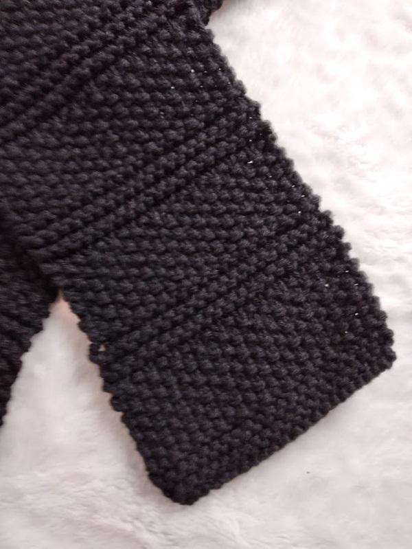 Cachecol  masculino em tricô - preto