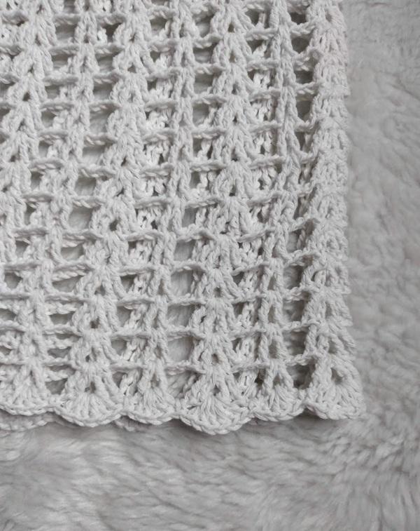 Saia saída de praia em crochê -  branca