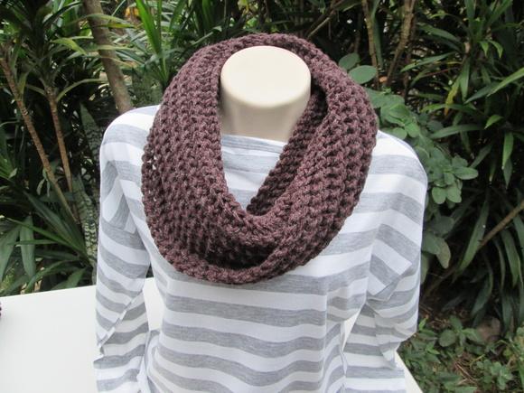Cachecol Maxi gola em tricô - Marrom