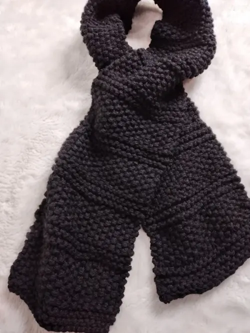 Cachecol  masculino em tricô - preto