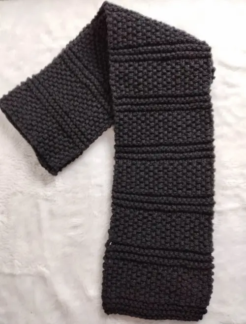 Cachecol  masculino em tricô - preto