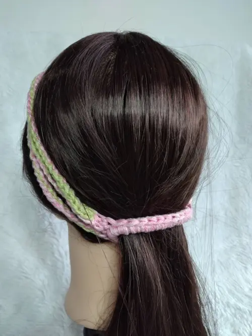 Faixa em crochê  para cabelo em crochê -  cordões