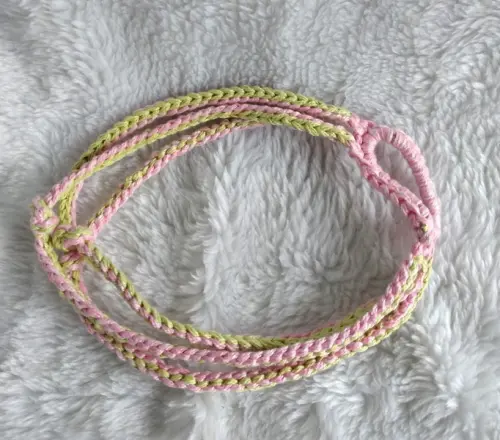 Faixa em crochê  para cabelo em crochê -  cordões