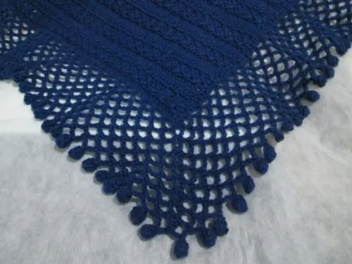 Manta para Bebê em Crochê - Azul