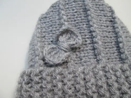 Cachecol e Gorro Infantil em Trico com Laço-  cor Cinza- feito ?