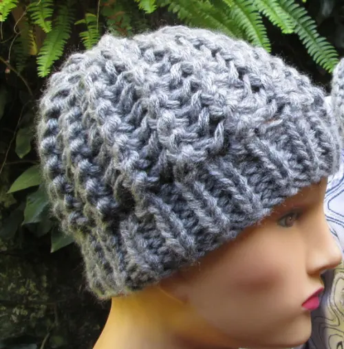 Conjunto Cachecol Maxi Gola e Gorro - Cinza