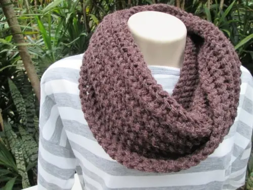 Cachecol Maxi gola em tricô - Marrom