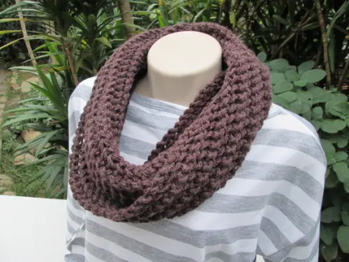 Cachecol Maxi gola em tricô - Marrom
