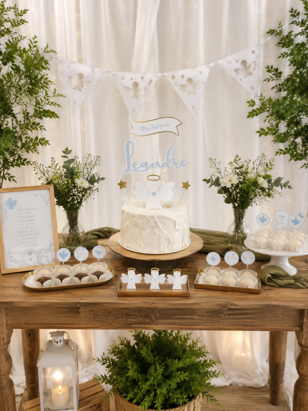 KIT BATIZADO AZUL - FESTA EM CASA