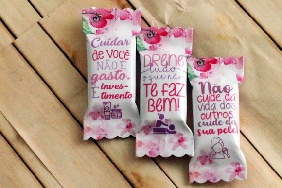 Balas Personalizadas Estética - 100 Unidades