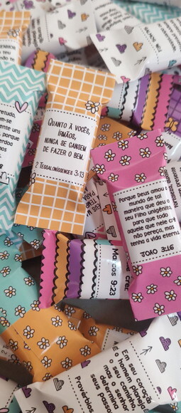 Balas Personalizadas Versículos Bíblicos - 50 Unidades