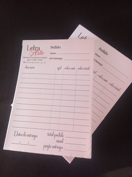 Bloco de Pedido Personalizado