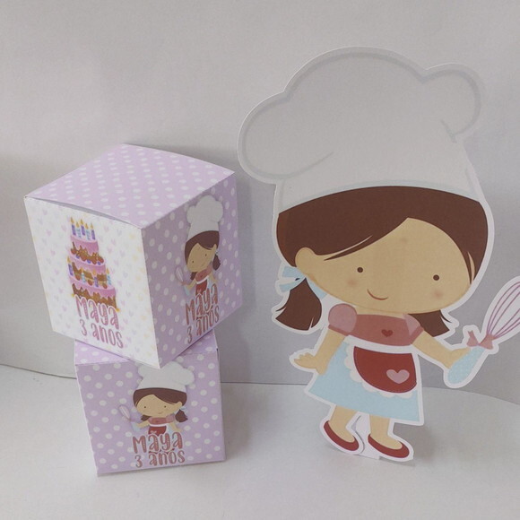 Caixa Cubo Big - Pequena Confeiteira