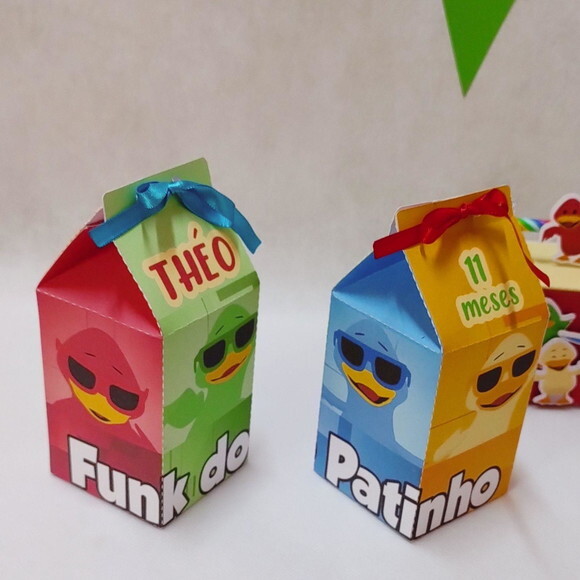 Caixa Milk Patinhos Coloridos - Funk do Patinho