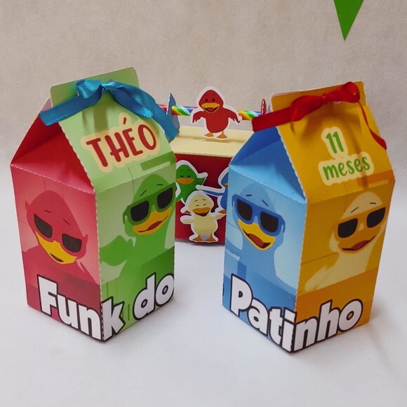 Caixa Milk Patinhos Coloridos - Funk do Patinho