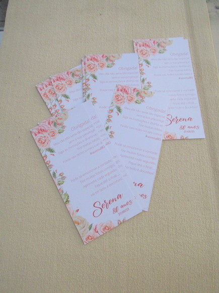 Cartão Agradecimento / Recado Floral