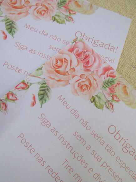 Cartão Agradecimento / Recado Floral