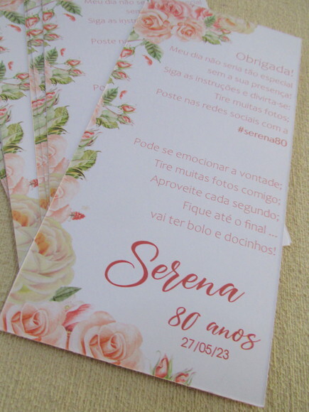 Cartão Agradecimento / Recado Floral