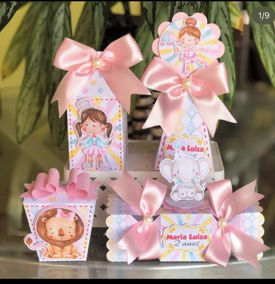 Kit Caixinhas Cute Circo Rosa