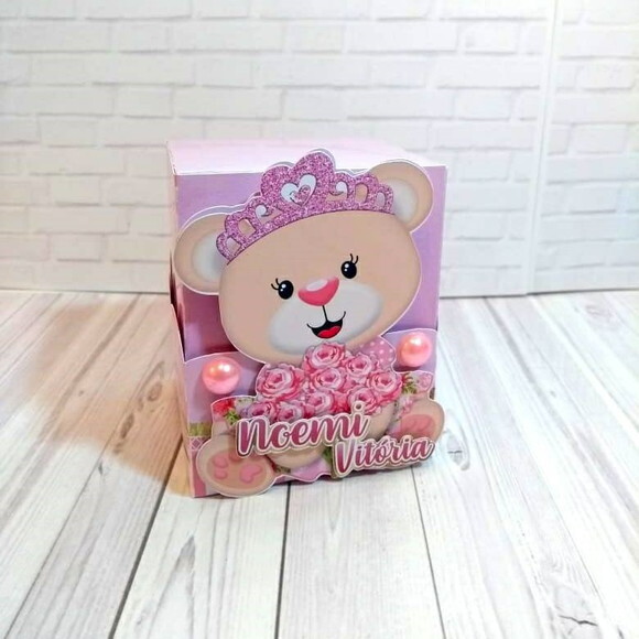 Kit Caixinhas Ursinha Princesa - 40 Itens + Brinde