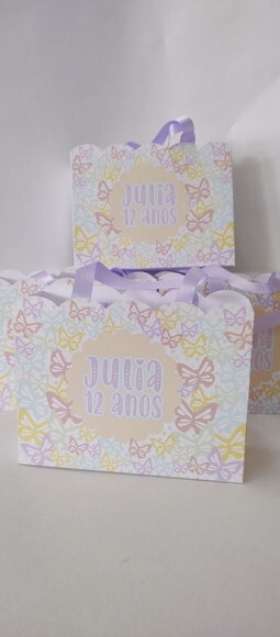 Sacola Borboletas Candy Colors