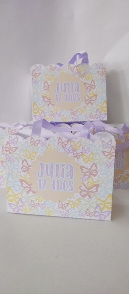 Sacola Borboletas Candy Colors