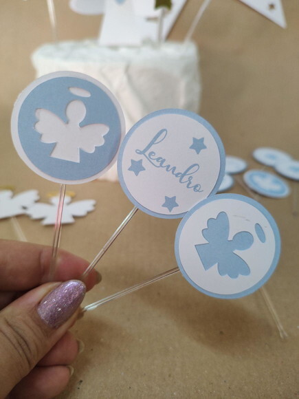 Tag para Doces Batizado - Kit com 30 Unidades