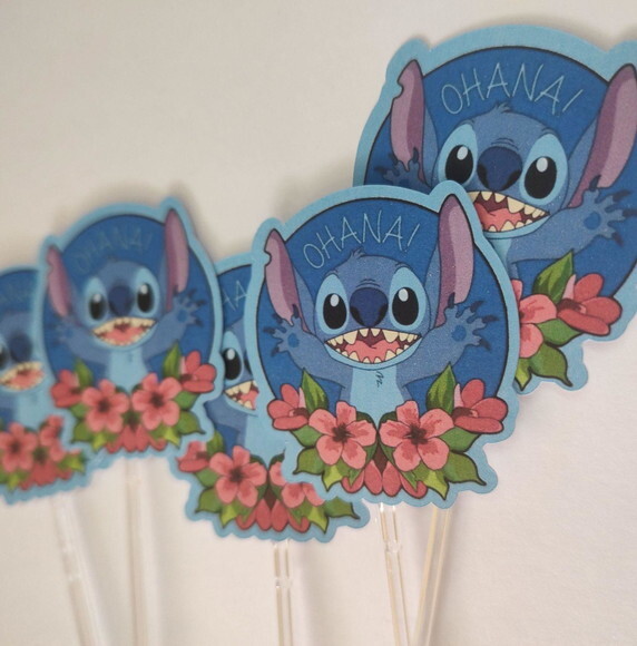 Tag para Cupcake Lilo & Stitch 30 Unidades