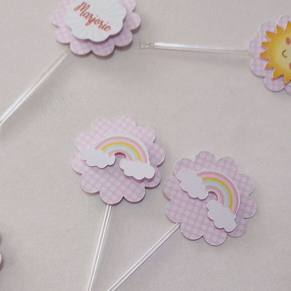 30 Tag para Doces Solzinho + Nome 4cm