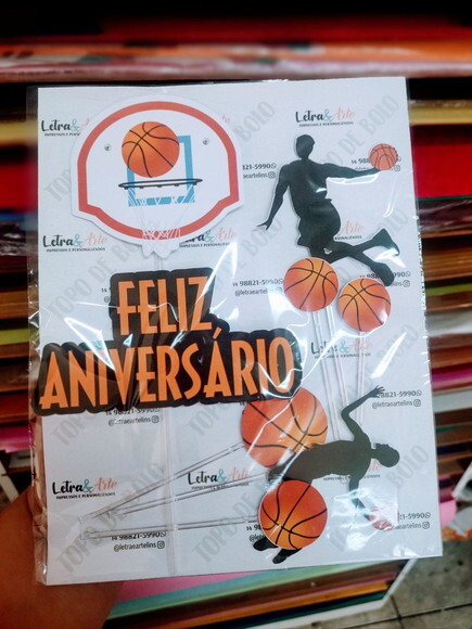 Topo de Bolo Basquete