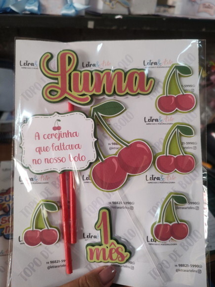 Topo de Bolo Cerejinha