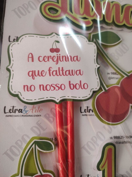 Topo de Bolo Cerejinha
