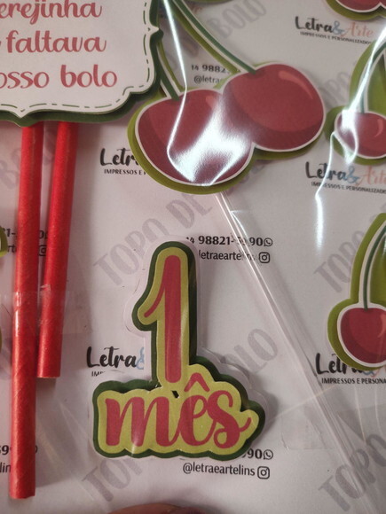 Topo de Bolo Cerejinha