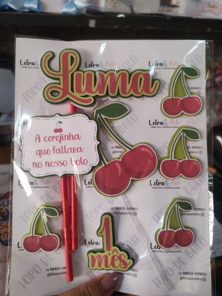 Topo de Bolo Cerejinha