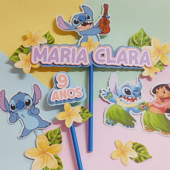 Topo de Bolo Lilo & Stitch