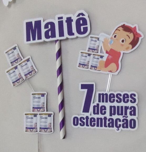 Topo de Bolo Mesversário Ostentação