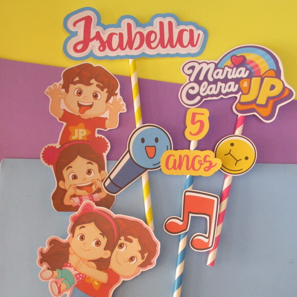 Topo de Bolo Maria Clara e Jp